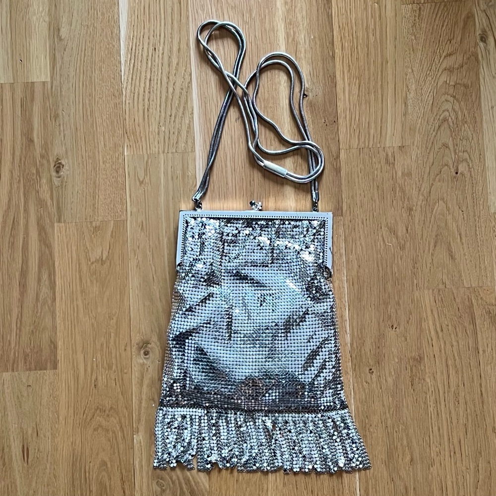 OROTON VINTAGE Glomesh Silver Mesh Evening Bag Purse